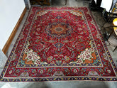 AMC Wool Area  Rug, Pakistan, Red with Multi-Colored Accents, Traditional, sku: 032362